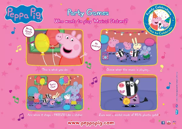Peppa Pig Party Games Musical Statues
